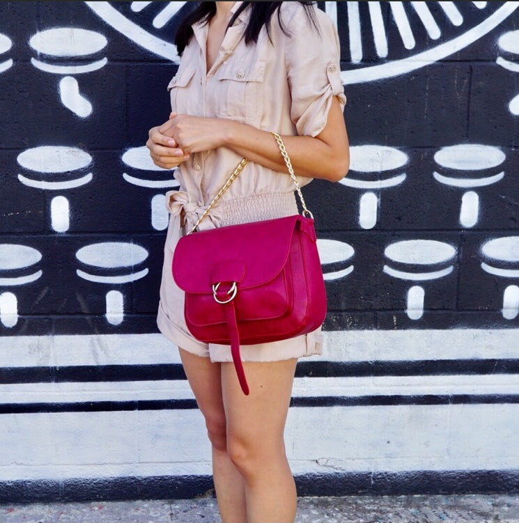 LV outfit-pink&brown bag