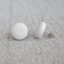 Handmade rabbit fabric button earrings