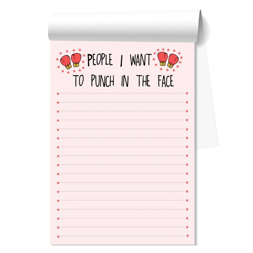 People I Want To Punch Notepad