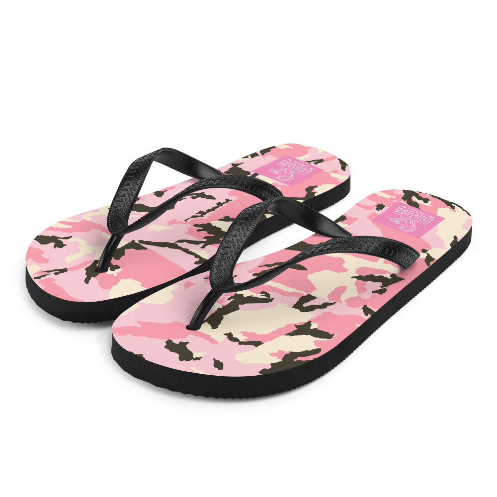Pink Camo Flip-Flops