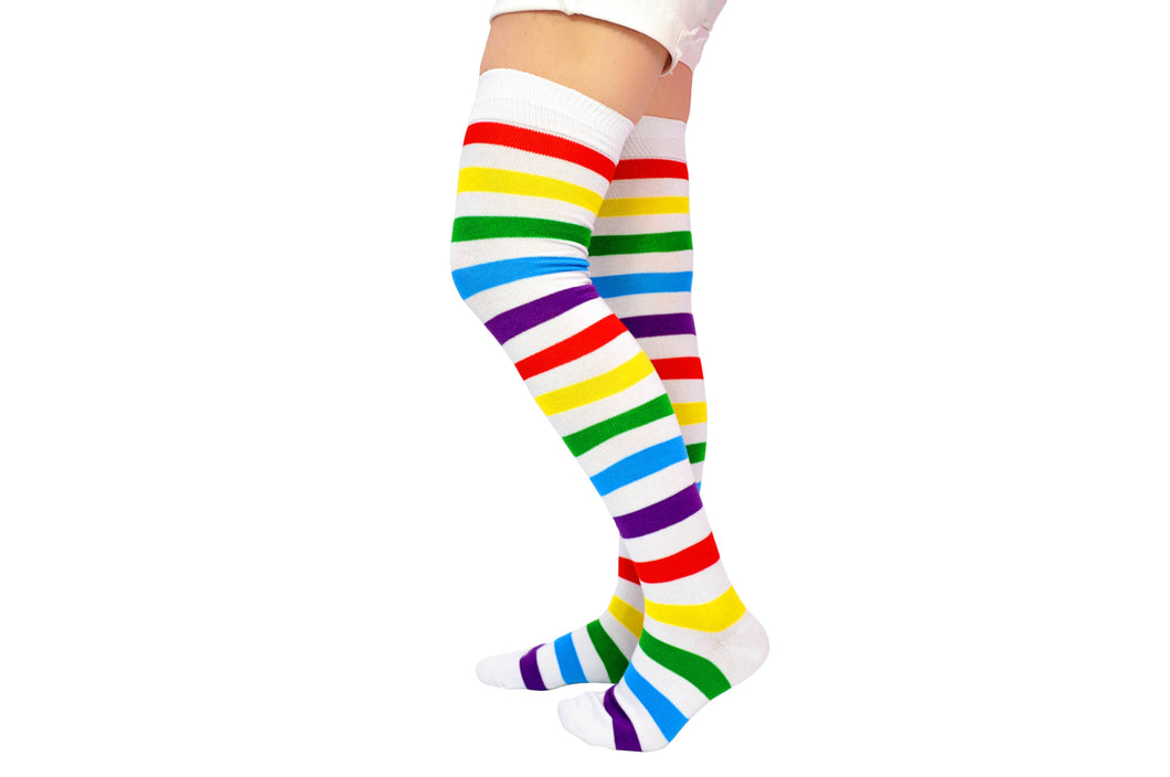 Sock House Co. Ladies Rainbow Thigh High Socks
