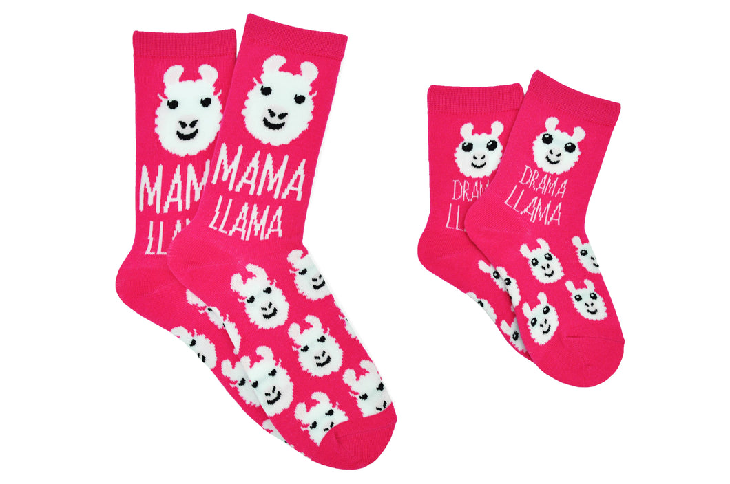 Sock House Co. Me + My Mini Llama 2 Pair Pack Crew Socks