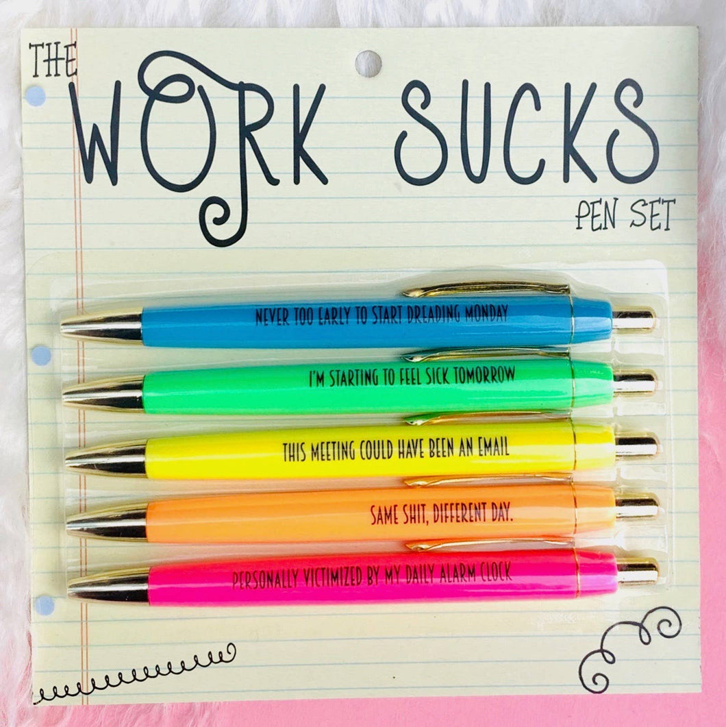 Work Sucks Pen Set preorder