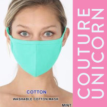 Reusable Solid Cotton Masks - Multiple Colors