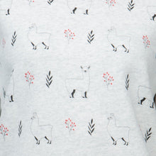Llama Print Crew Neck Sweatshirt