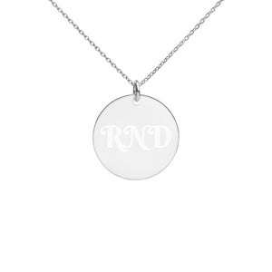 Customized Initial Engraved Silver Disc Necklace